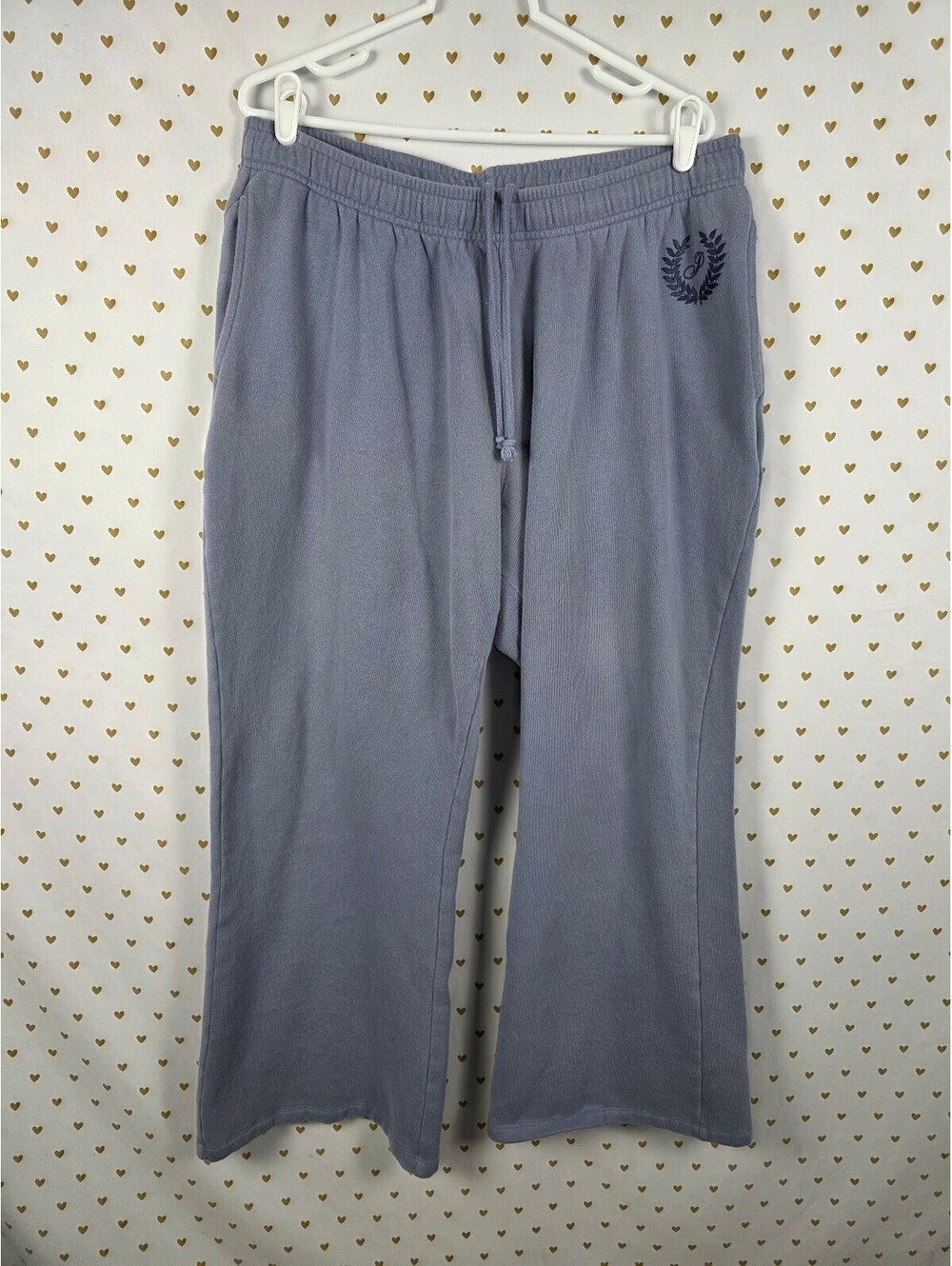 Victorias Secret PINK Xl Logo Flared Sweats Sweatpants Blue